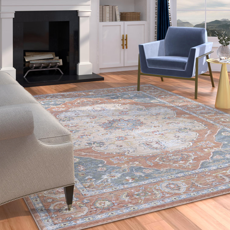 beige viscose rug